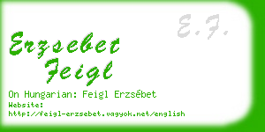 erzsebet feigl business card